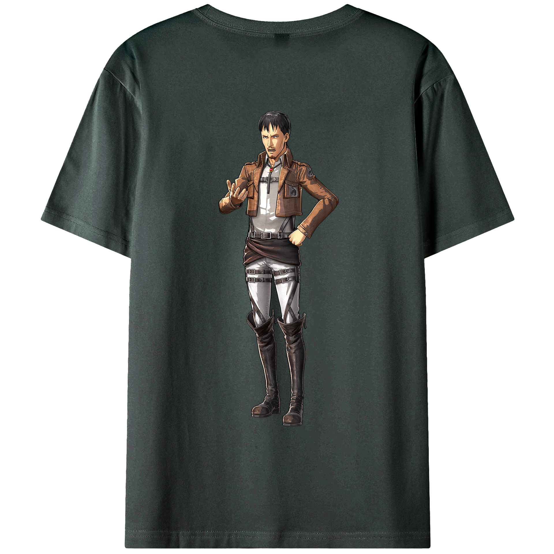 （画像用） 進撃の巨人 Attack on Titan 綿100％ メンズ半袖Tシャツ（バックプリント） 通気性